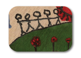 Holding hands tile